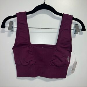 FP Movement Good Karma Square Neck Bra Black Cherry NWT M/L